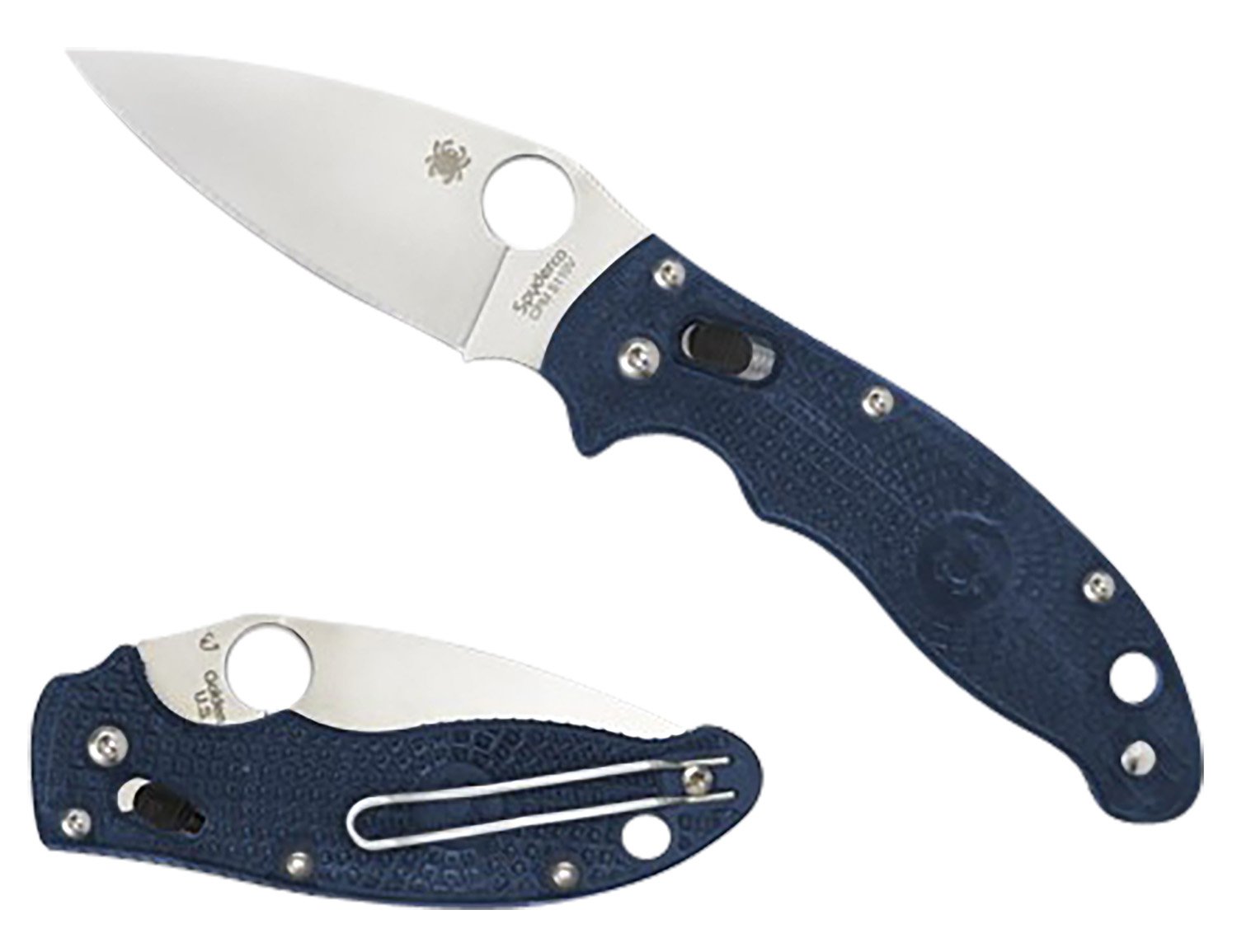 Spyderco C101PDBL2 Manix 2 Blue Lightweight Knife S110V Blade - Spyderco