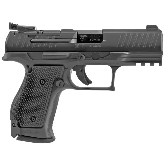 Walther Arms Q4 Steel Frame Optics Ready Pistol, 9MM, Black Tenifer Finish, 4-Inch Barrel, 15+1 Capacity, 3 Auto Safety, Picatinny Rail