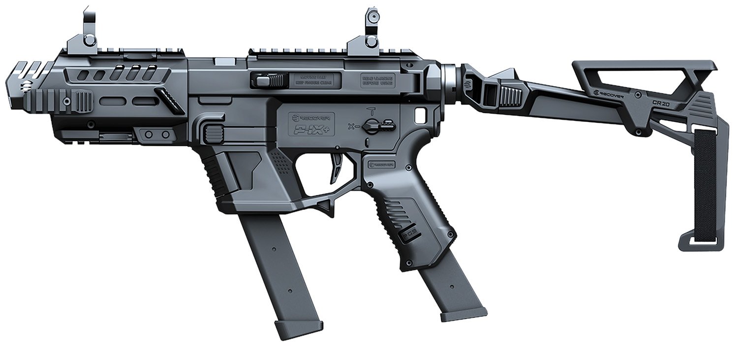 Recover Tactical PIXPBFBR01 P-IX+Basic PG9 Folding Brace Black - Recover Tactical