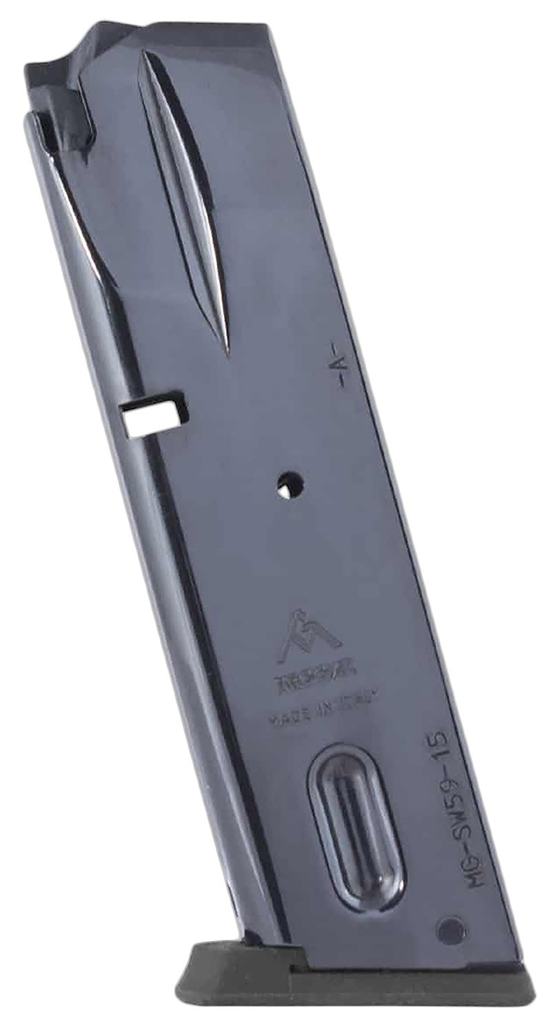 Buy Mec-Gar MGSW5915N 15rd 9mm Magazine Black Nickel S&W 5900/915/910/659 online