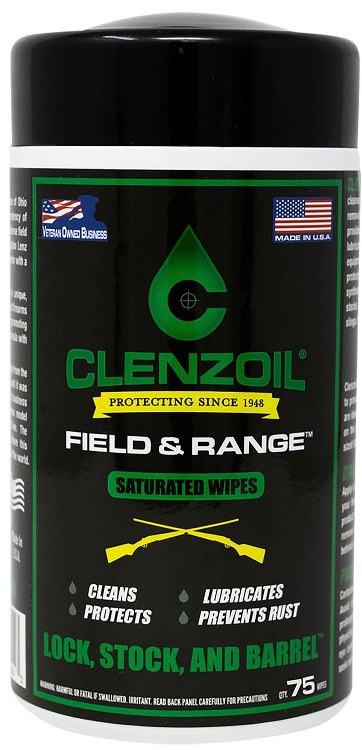 Clenzoil 2243 Field & Range Wipes & 50ct Cleans Lubes Protects - CLENZOIL