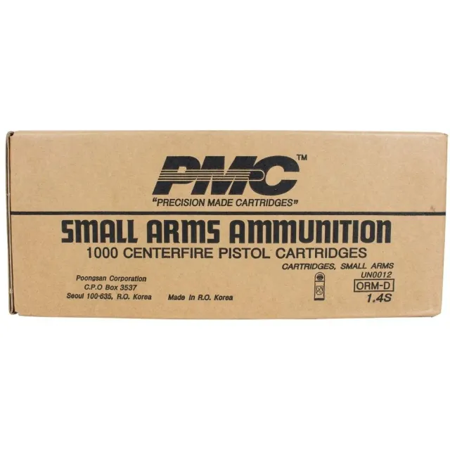 PMC 380A Bronze .380 ACP Ammo 90 Grain FMJ 1000rd Case - PMC
