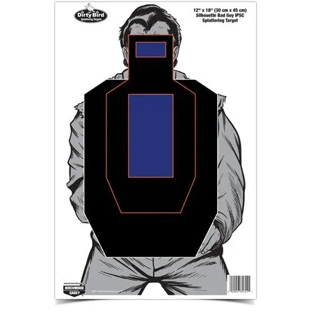 Birchwood Casey 35721 Bad Guy IPSC Target 12x18 In Orange/White 100-Pack - Birchwood Casey - 12" X 18"