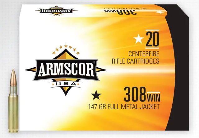 Armscor 308win 147g Fmj 20rd Bx 500rd Case