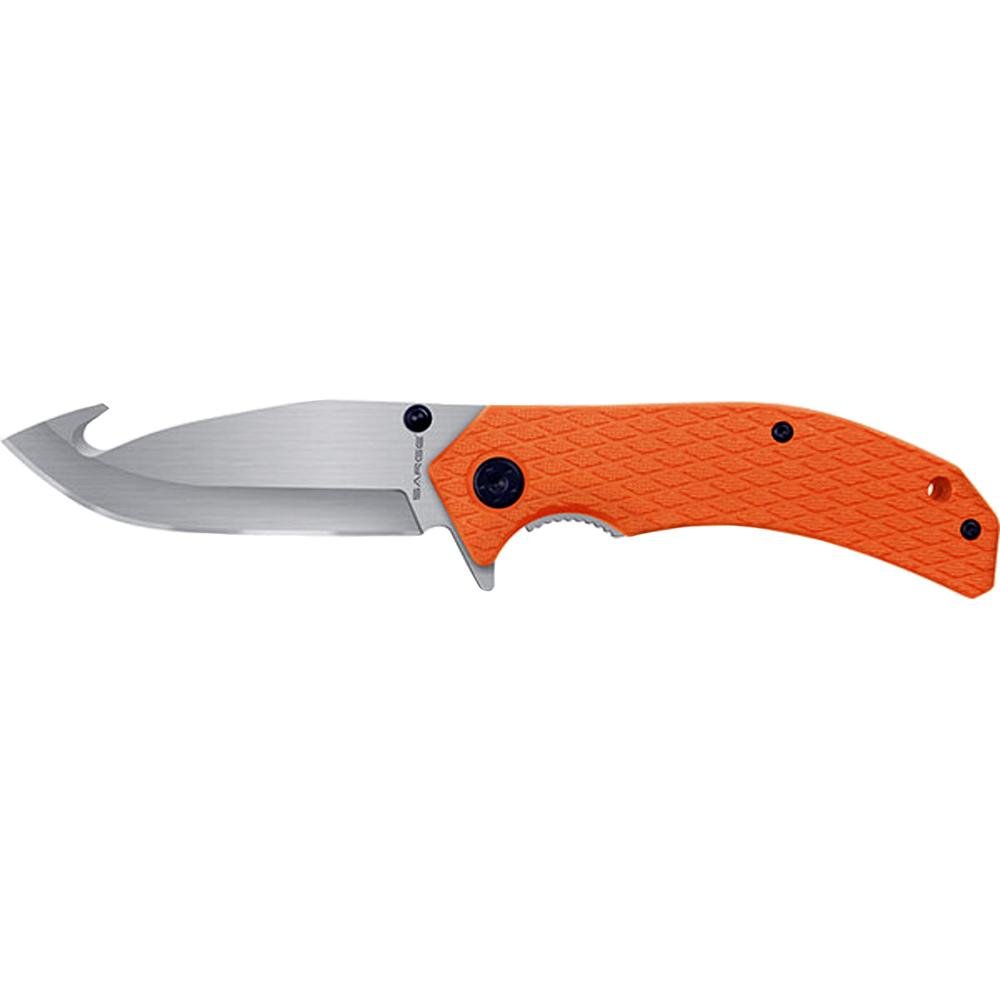 Sarge Knives Mojo Adrenaline 3.5In Gut Hook Blade Orange - Sarge Knives