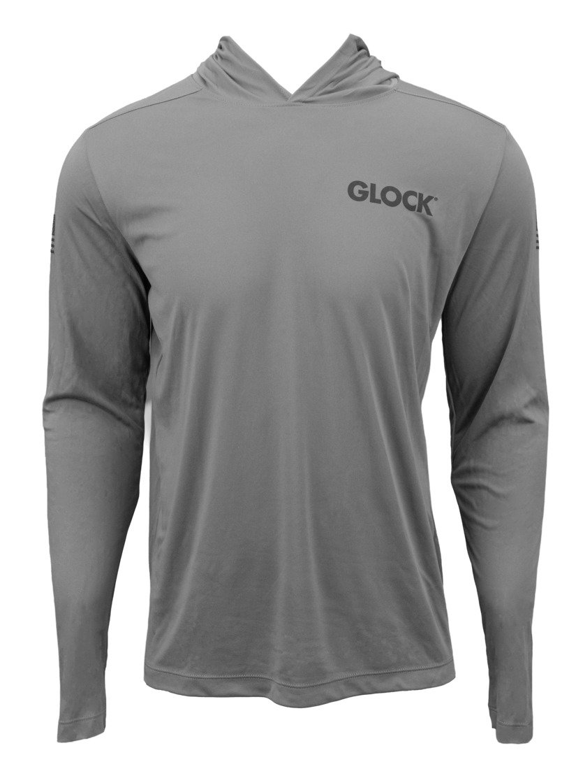 Glock AP96420 Hooded Moisture-Wicking Performance Shirt 3XL Grey - Glock
