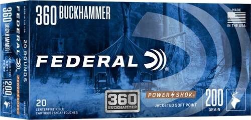 Federal 360BHBS .360 Buckhammer 200 Grain JSP 20 Rounds Centerfire - Federal Premium Ammunition - 360 Buckhammer