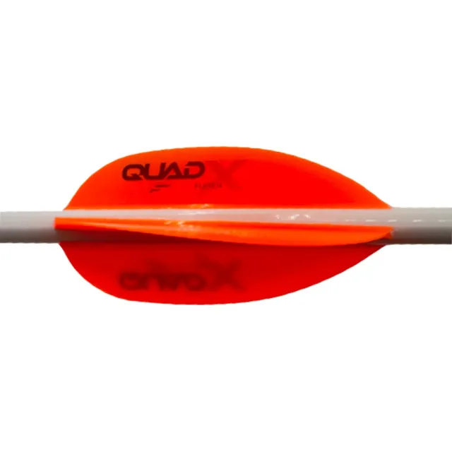 Flex Fletch QUA50FBZ Quad X Vanes, Blaze Orange, 50 Pack - Flex Fletch