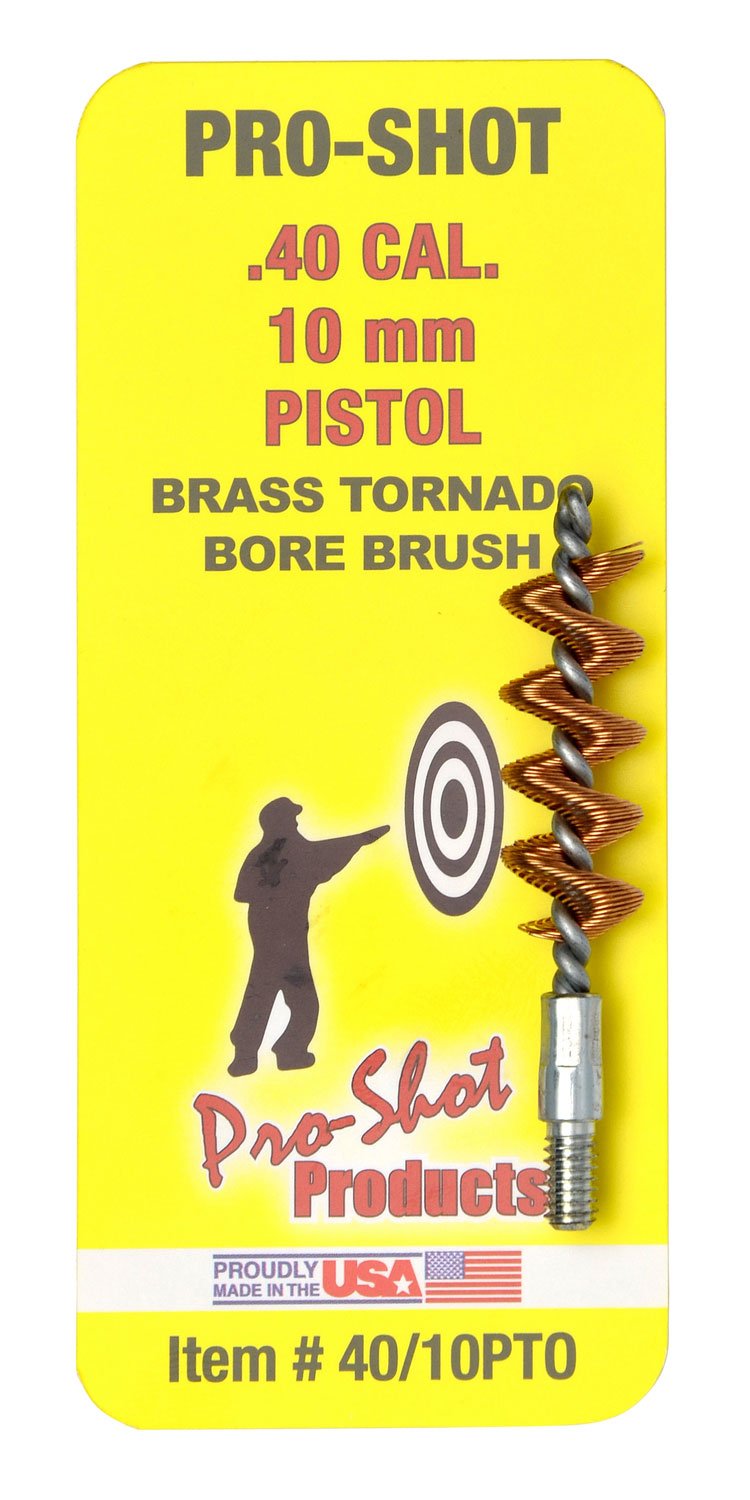Buy Pro-Shot 4010PTO Tornado Bore Brush .40- 10mm Cal Pistol #8-32 Thread Br... online