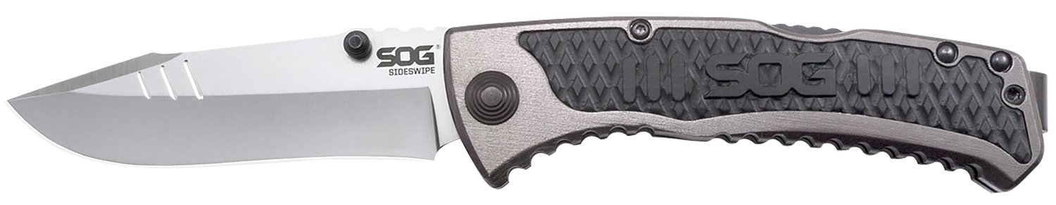 SOG SOGSW1011CP Sideswipe 3.40" Folding Knife 7Cr15MoV SS Blade Gray - SOG