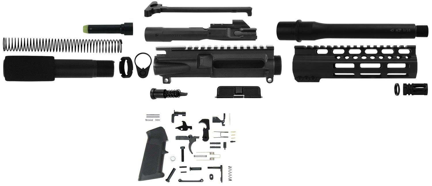 TacFire SSPK45ACPLPK AR Pistol Build Kit .45 ACP 7.5 In M-LOK - TacFire