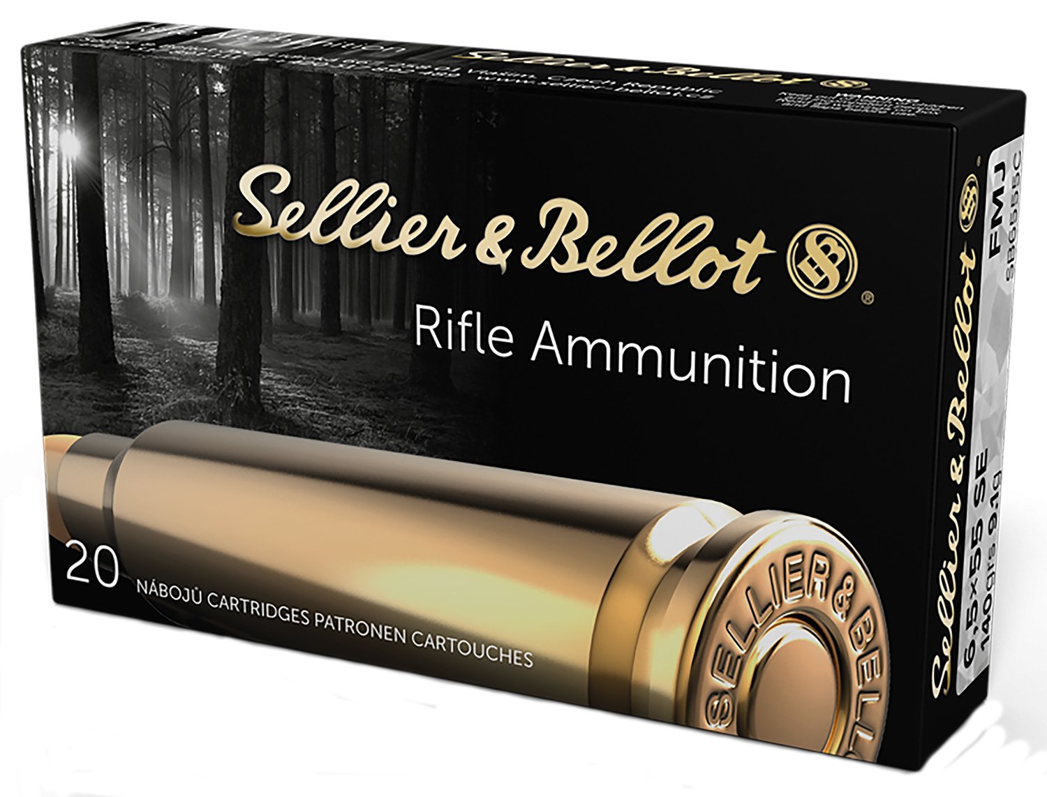 Buy Sellier & Bellot SB6555C 6.5x55 Swedish 140gr FMJ BT 20 Rounds online