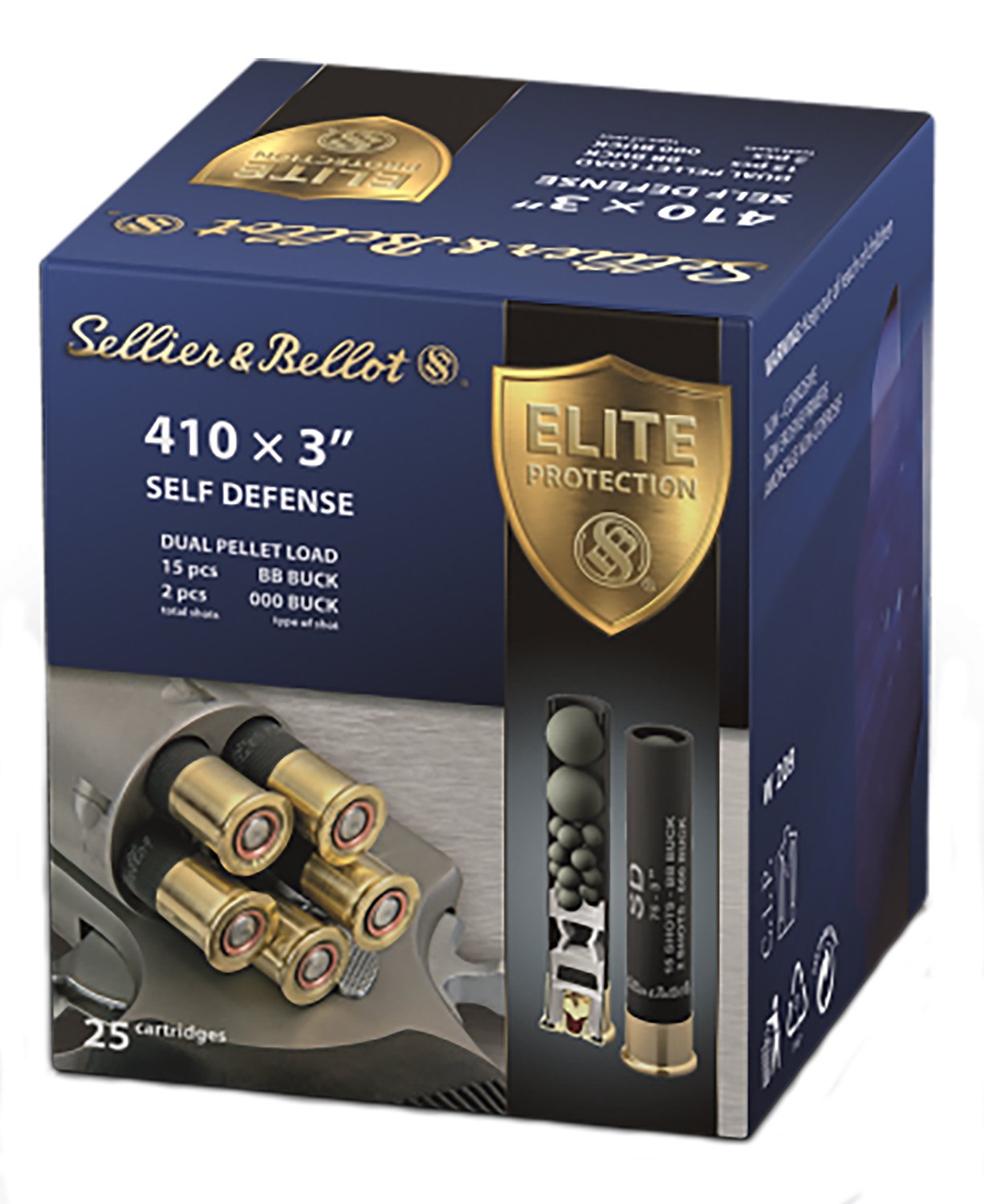 Buy Sellier & Bellot SB410SDB 410 Gauge 3 in 15 Pellets 000 Buckshot online