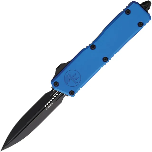 Microtech Scarab II G3 3.97 In D/E Black Blue ALU Handle - MICROTECH