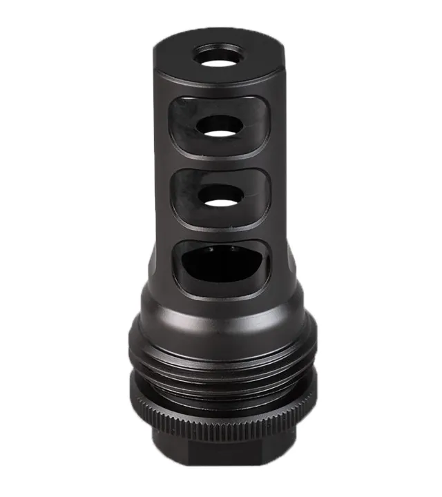SilencerCo AC2631 ASR Muzzle Brake Black Nitride 3/4"x24 Threads 458 Cal