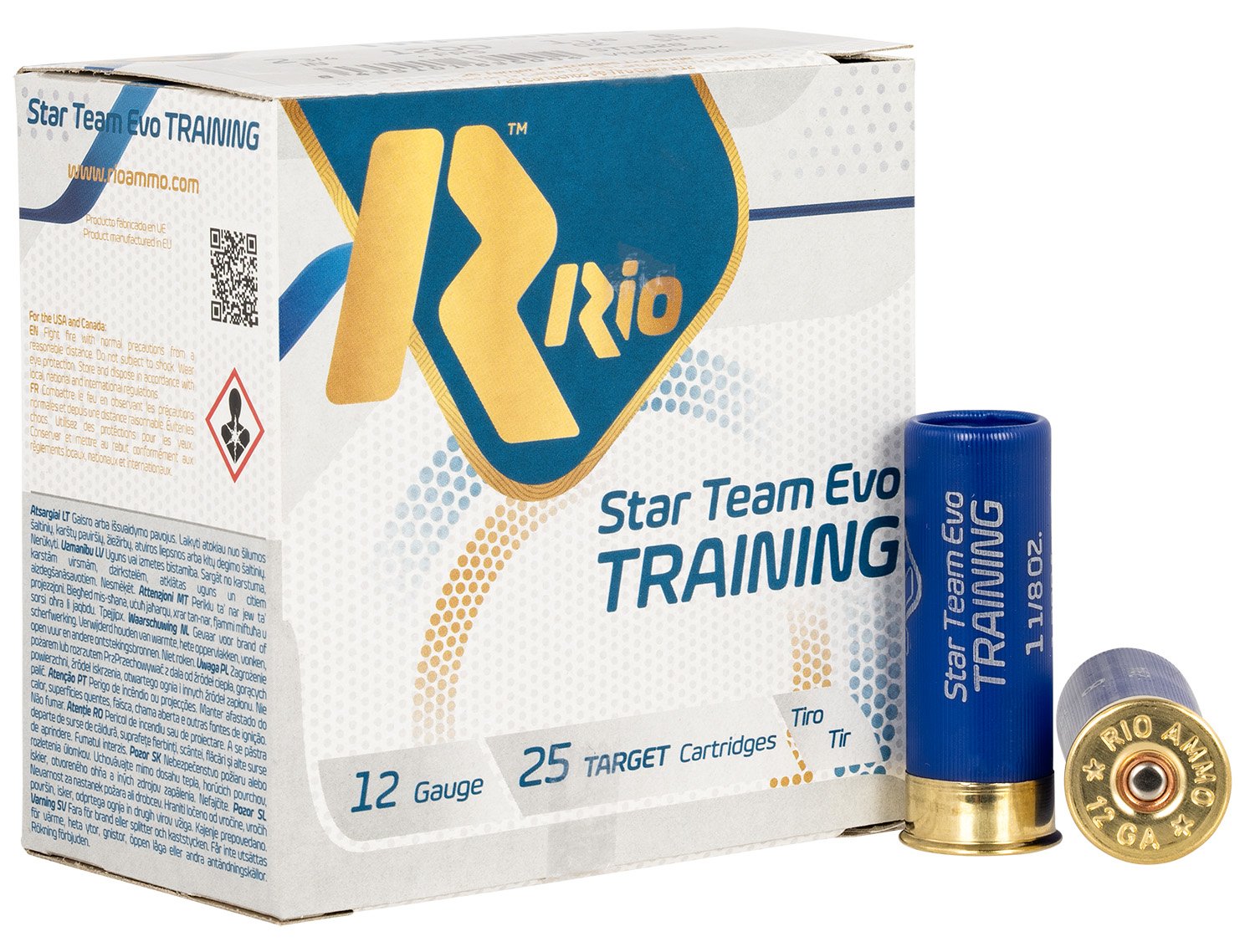 Buy Rio Ammunition STT328 Star Team EVO 12Gauge 2.75" 1 1/8oz 8Shot 25 Per online