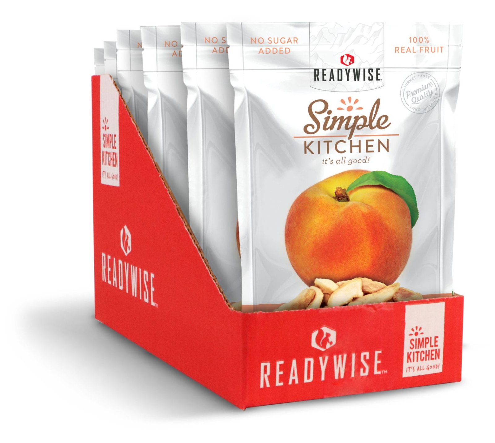 Buy ReadyWise SK05008 Simple Kitchen Freeze-Dried Peaches 6-Pack Pouches online