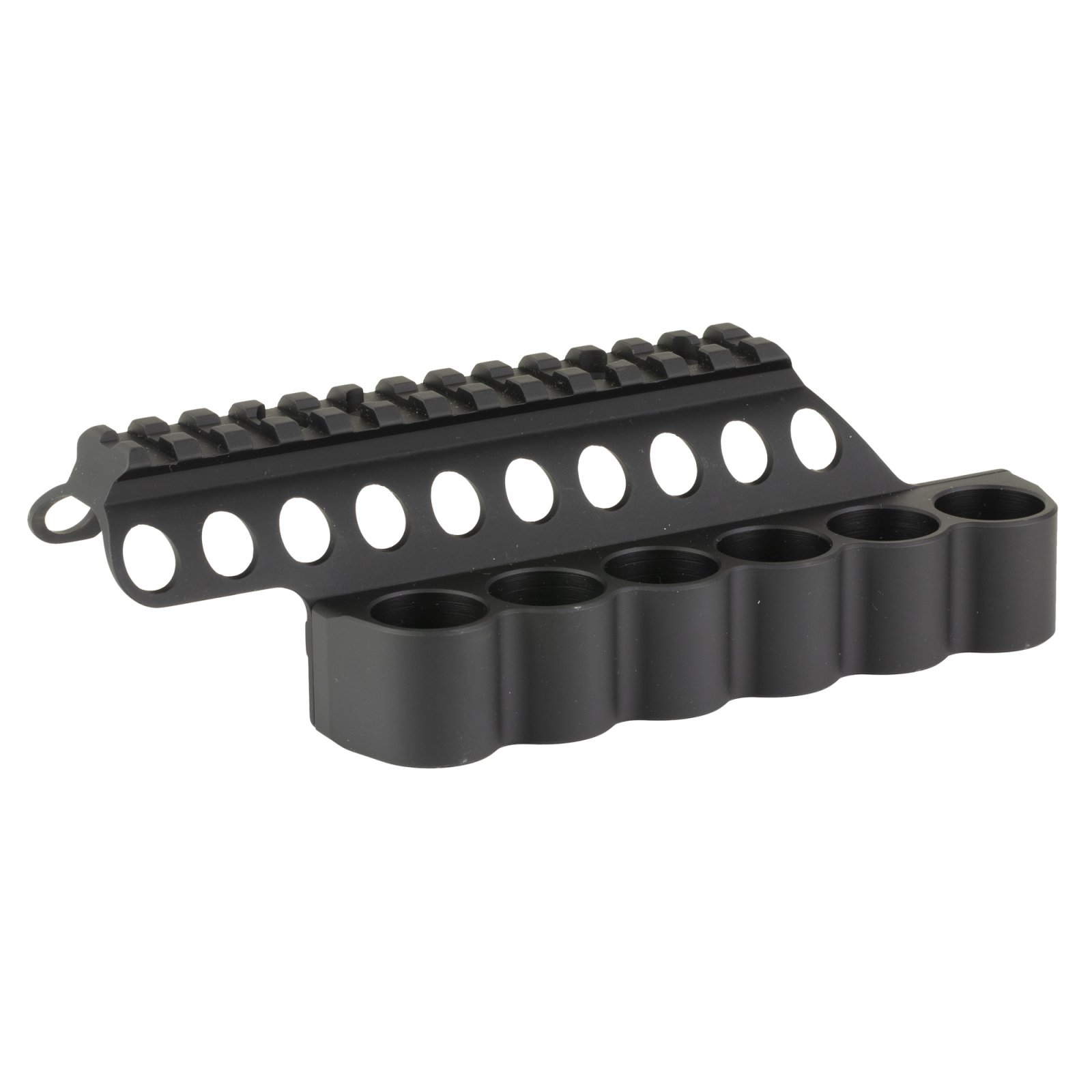 Mesa Tactical 94210 SureShell 6-Shell Side Saddle 5.5" Rail 12 Gauge Black - Mesa Tactical