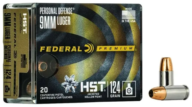 Federal Premium Ammunition HST 9mm 124gr Ammo 20rds P9HST1S - Federal Premium Ammunition - 9mm Luger