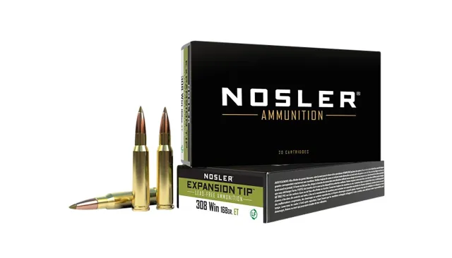 Nosler 40035 E-Tip .308 Win 168 gr Lead-Free 20 rd Rifle Ammunition - Nosler - 308 Win