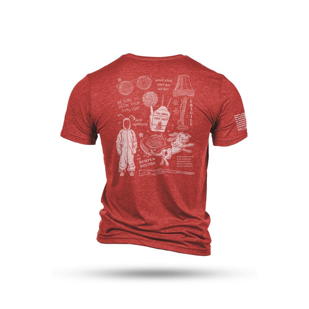 Buy Nine Line CSTRYSCHEM-TSTRI-REDTRIBLEND-S Xmas Story Shirt Red S online