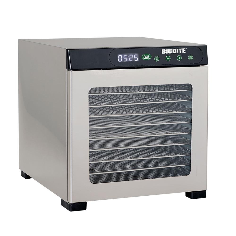 LEM BigBite 10-Tray Stainless Steel Dehydrator 800W Digital Timer - DNZ Products