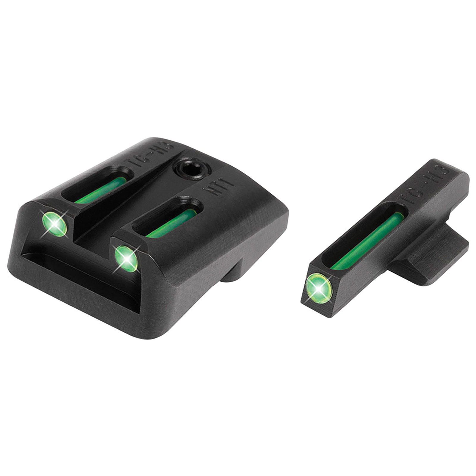 TruGlo 1 TFO 1911 Government w/Novak LoMount Fiber Optic Green TG131NTI - TRUGLO