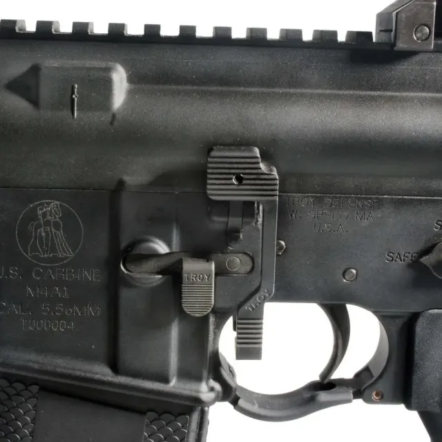 Troy Industries SBOLAMB00BT00 Ambidextrous Bolt Release Black Aluminum - Troy Industries