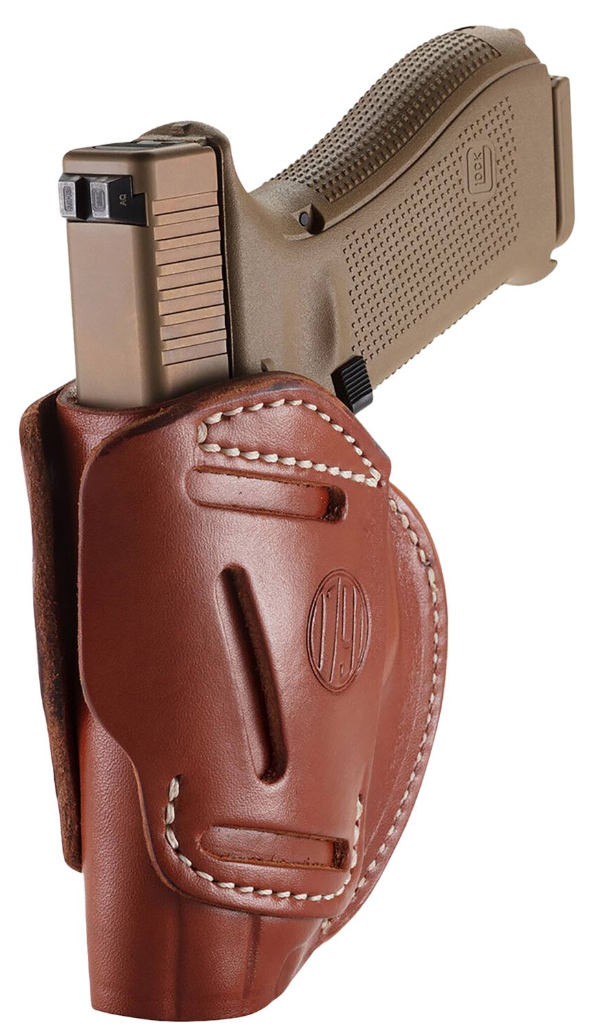 1791 Gunleather 3WH-5-CBR-A 3-Way Holster Brown Size 5 Ambidextrous - 1791 Gunleather