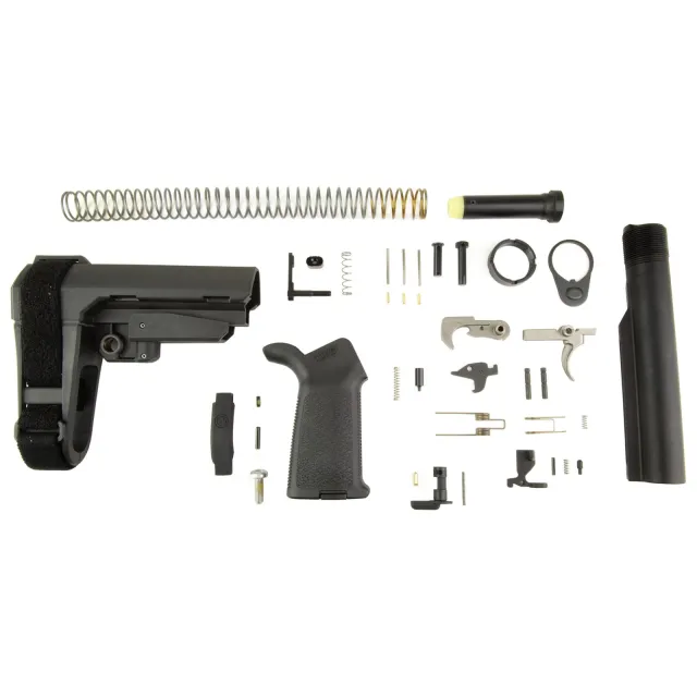 DPMS SBA3 Pistol Lower Build Kit Enhanced Polished Trigger Black