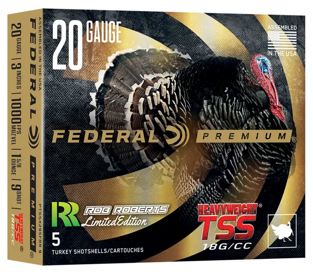 Federal PTSSX295FRR9 Heavyweight TSS 20Gauge 3" 1 5/8oz Tungsten 9Shot 5 Per Box/10 Case