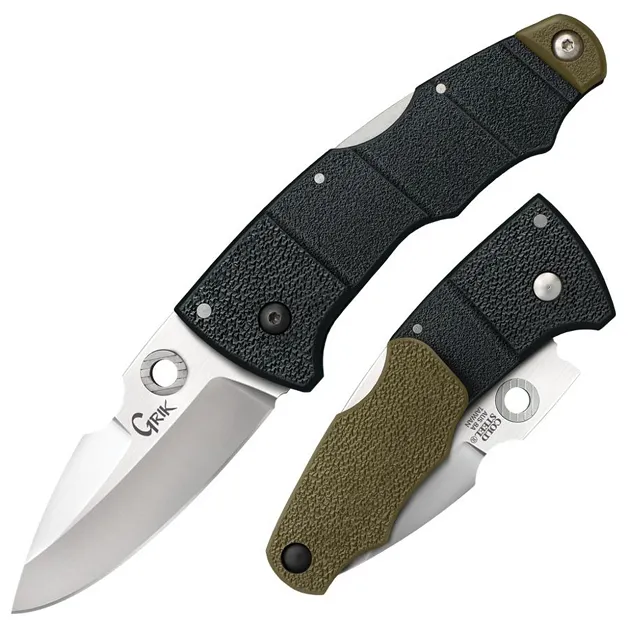 Cold Steel Cs28e Grik 3" Folding Spear Point Plain Satin Polished Aus-8A SS - Cold Steel