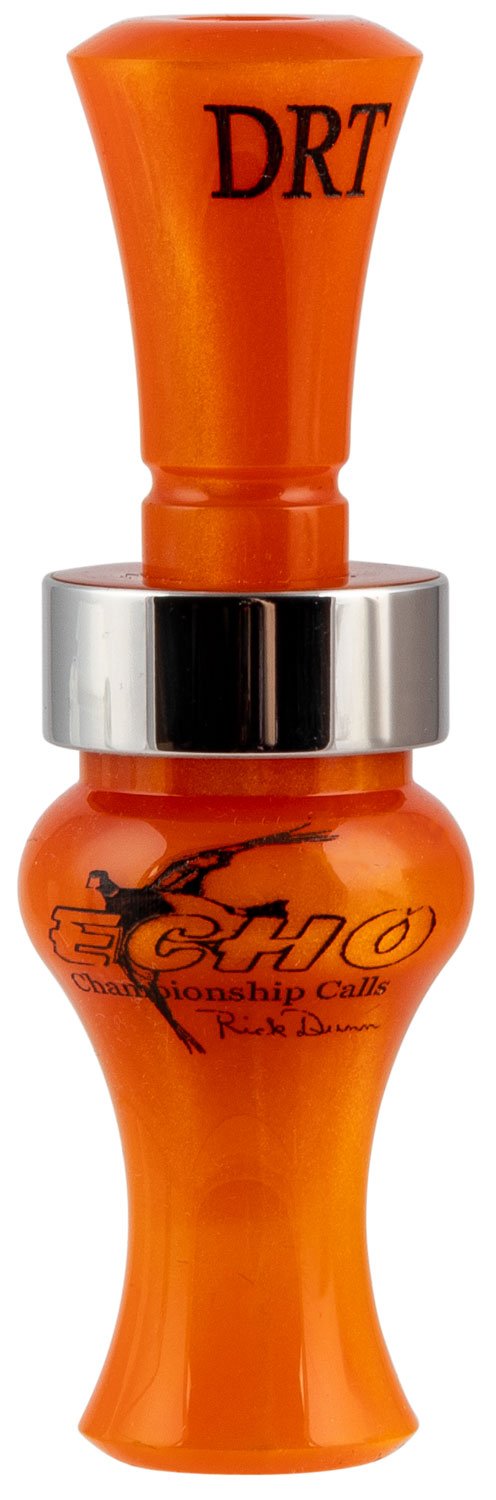 Echo 79026 Double Reed Timber Duck Call Orange Pearl Acrylic - ECHO
