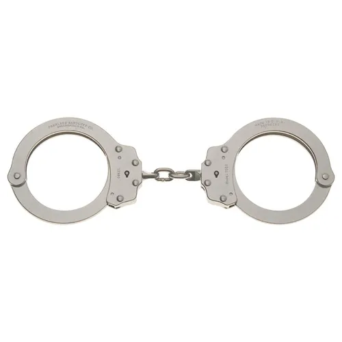 Peerless Handcuff Company Model 702C Oversize Chain Link Nickel Finish