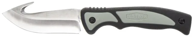 Old Timer Trail Boss 1137138 Gut Hook Knife 3.7 in Stainless Steel Black - OTM