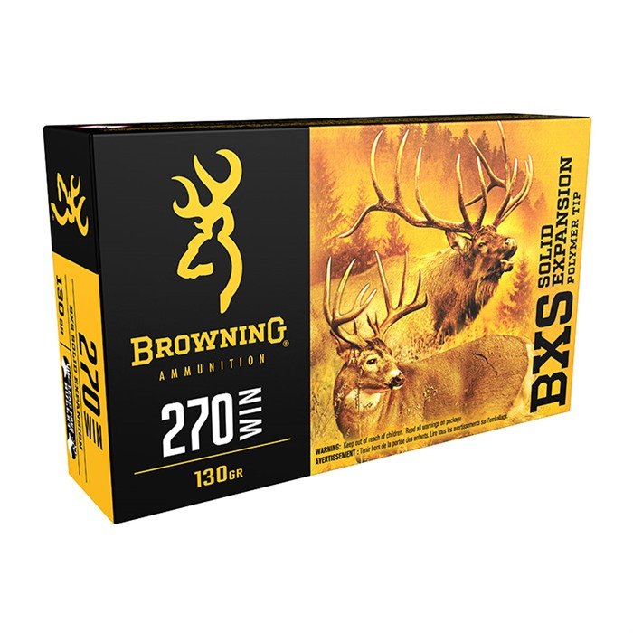 Browning BXS Big Game & Deer 270 Win 130 gr Lead Free Polymer Tip Ammo - Browning - 270 WINCHESTER