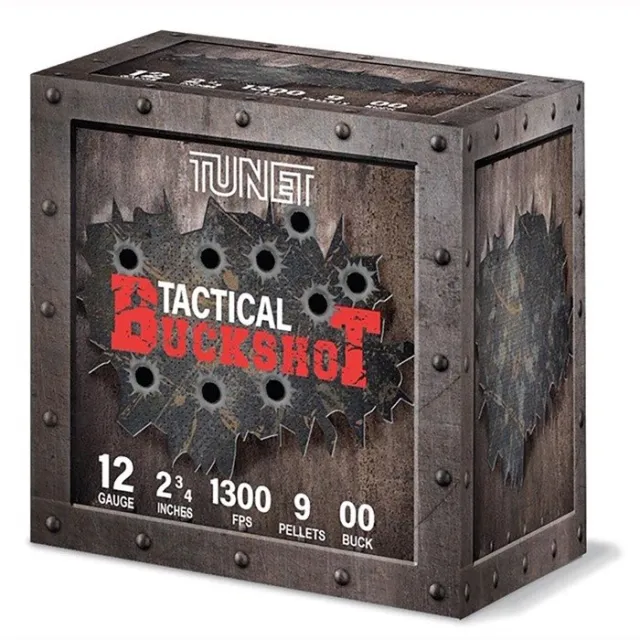 Challenger 00100 Tunet 12ga 2-3/4 9 Pellet 00 Buck 250rd Case