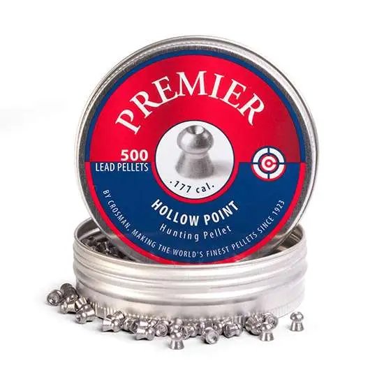 Crosman LHP77 Premier Hunting 177 Lead Hollow Point 500 Per Tin - Crosman - 177