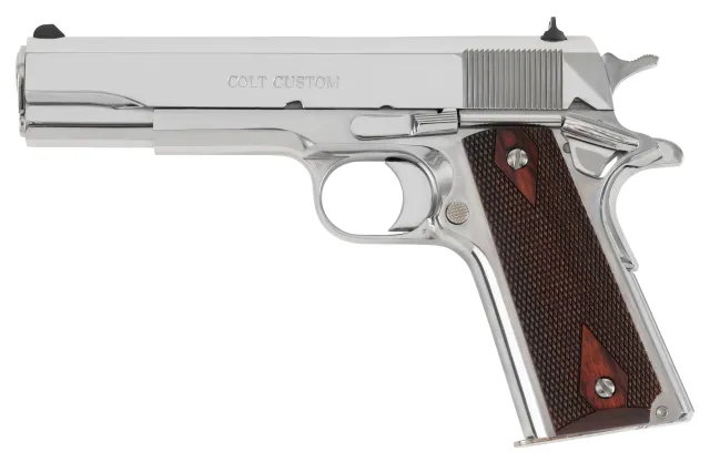 Colt 1911 Classic .38 Super 5" Bright Stainless Shooter - Colt - 38 Super