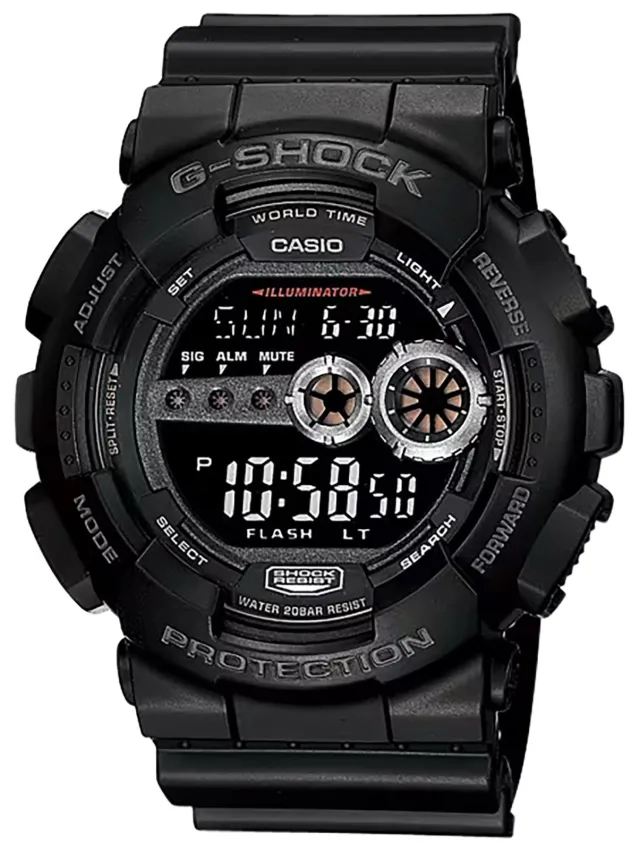GSHOCK GD1001B Tactical Black Stainless Steel Bezel Watch MIP LCD