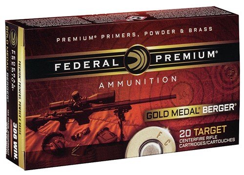 Federal Premium Gold Medal Berger 6.5 Creedmoor 130gr Hybrid OTM - Federal Premium Ammunition - 6.5 Creedmoor