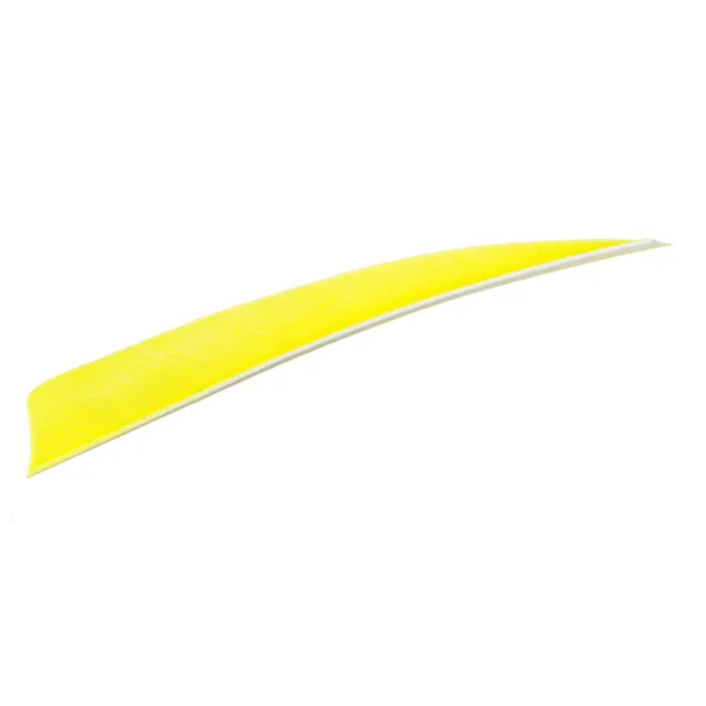 Trueflight 1613 Shield Cut Feathers Chartreuse 4 In LW 100 Pack - Trueflight