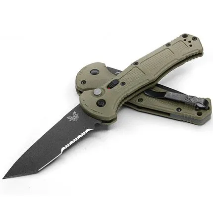 Benchmade 9071SBK-1 Claymore 3.6" Ranger Green Grivory Auto Tanto