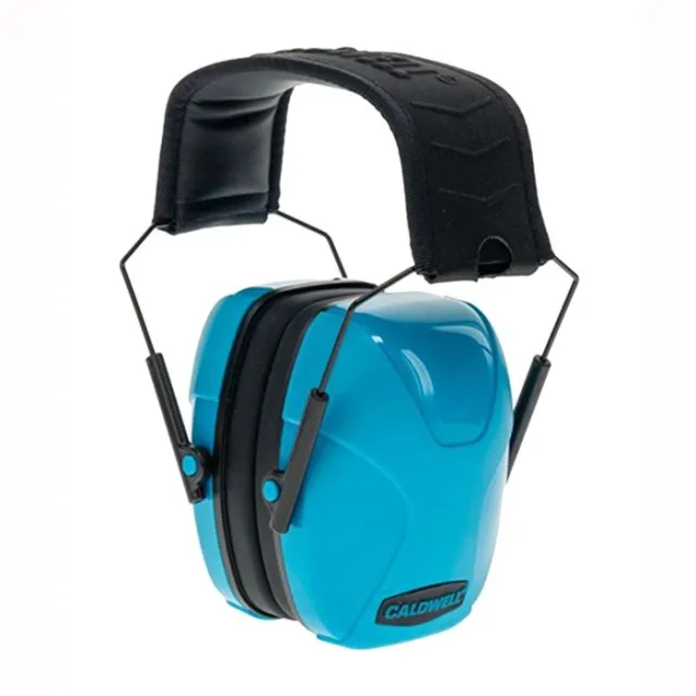 Caldwell 1103308 Neon Blue Youth Passive Earmuff, 24dB NRR, Comfort Padded, Compact Folding Design - Caldwell