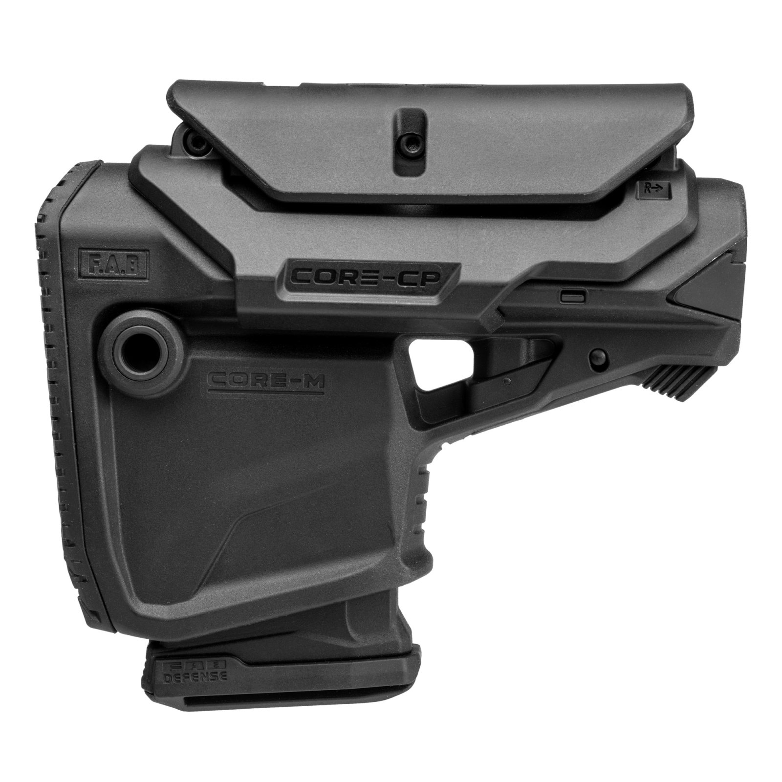 Buy FAB Defense FXGLCOREMAGCPB AR-15 Stock w/Mag Carrier & Cheek Riser Black online