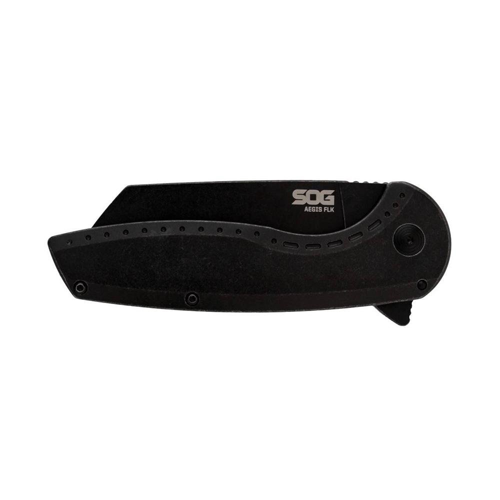 SOG Knives Aegis FLK 2.0 Folding Knife 3-1/4 Wharncliffe Blade Black - SOG