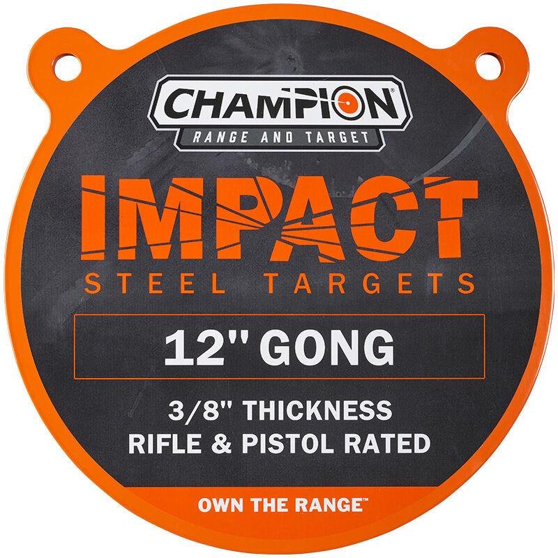 Champion 44912C Impact Steel Gong Target 12" Round 3/8" AR500 Steel - Champion Traps & Targets