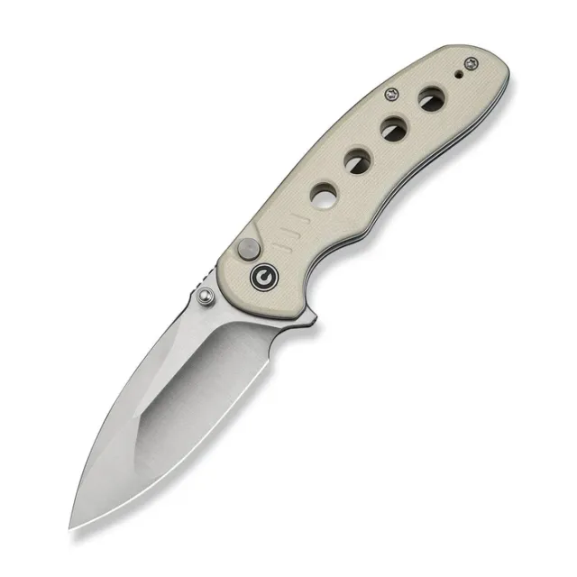 CIVIVI Knives Triptych 2.97 In Satin 14C28N Blade Ivory G10