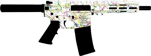 Great Lakes GL15223P AR-15 Pistol .223 Wylde 7.5" Nitride Splatter White - Great Lakes Firearms - .223 REM/5.56 NATO