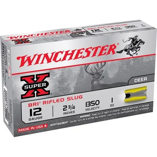Winchester Super-X BRI Rifled Slug 12 ga. 2.75" 1 oz. 1350 fps - 5 Rounds